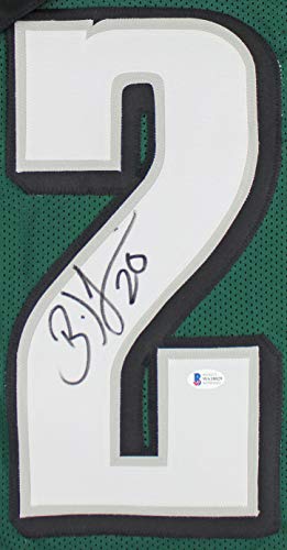 Eagles Brian Dawkins Authentic Signed Green Jersey Autographed BAS Witnessed - 757 Sports Collectibles