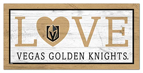 Fan Creations NHL Vegas Golden Knights Unisex Vegas Golden Knights Love Sign, Team Color, 6 x 12 - 757 Sports Collectibles