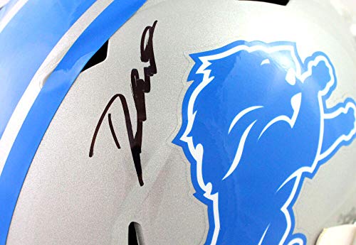 D'Andre Swift Autographed Lions Full Size Speed Helmet - Fanatics Auth Black - 757 Sports Collectibles