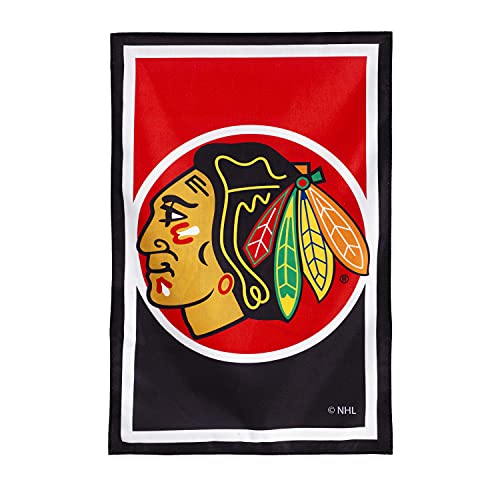 Team Sports America NHL Double Sided Chicago Blackhawks House Flag Officially Licensed Sports Flag for Home Office Yard Sports Gift - 757 Sports Collectibles