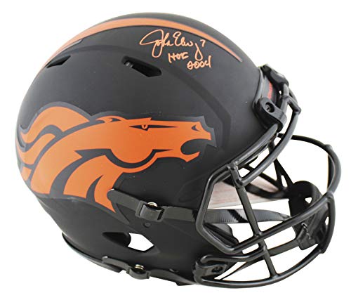 Broncos John Elway"HOF 04" Signed Eclipse Proline F/S Speed Helmet BAS Witness - 757 Sports Collectibles