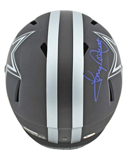Cowboys Tony Dorsett"America's Team" Signed Eclipse F/S Speed Rep Helmet BAS - 757 Sports Collectibles