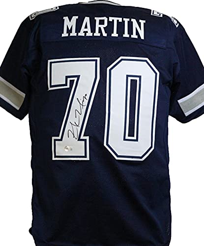 Zack Martin Autographed Blue Pro Style Jersey- Beckett W Black - 757 Sports Collectibles