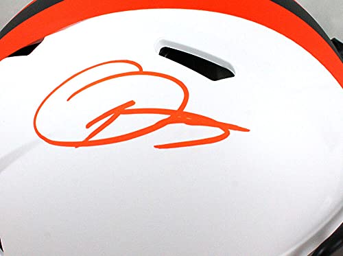 Odell Beckham Signed Cleveland Browns F/S Lunar Speed Authentic Helmet-Beckett W Hologram Orange - 757 Sports Collectibles