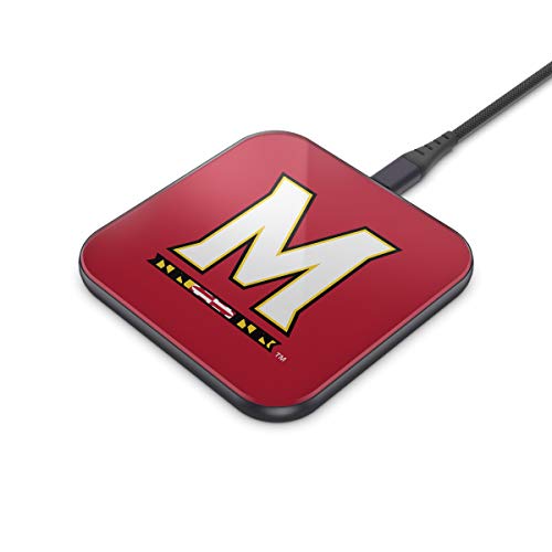 NCAA Maryland Terrapins Wireless Charging Pad, White - 757 Sports Collectibles