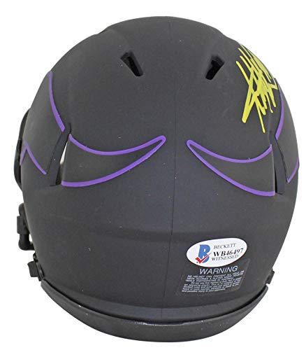 Vikings Adrian Peterson Authentic Signed Eclipse Speed Mini Helmet BAS Witnessed - 757 Sports Collectibles