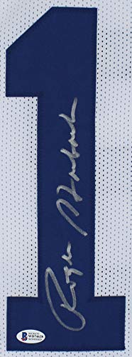 Roger Staubach Authentic Signed White Pro Style Jersey BAS - 757 Sports Collectibles