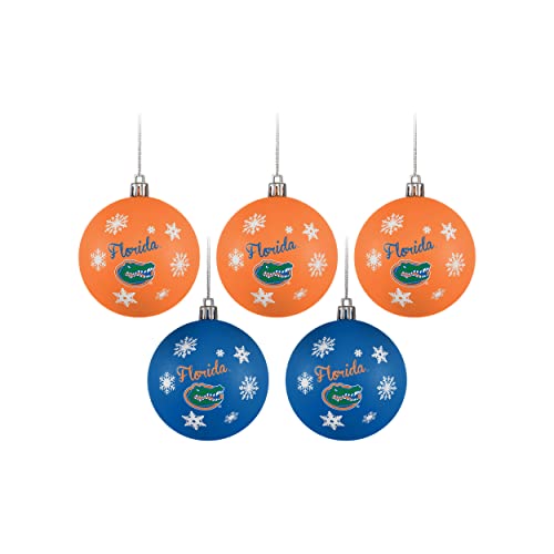 FOCO Florida Gators NCAA 5 Pack Shatterproof Ball Ornament Set - 757 Sports Collectibles