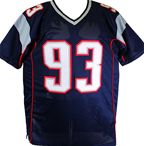 Richard Seymour Autographed Blue Pro Style Jersey- Beckett W Black - 757 Sports Collectibles