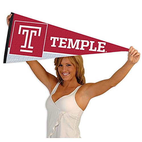 College Flags & Banners Co. Temple Owls Pennant Full Size Felt - 757 Sports Collectibles