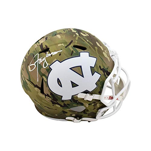 Lawrence Taylor Autographed UNC Camo Replica Full-Size Football Helmet - JSA COA - 757 Sports Collectibles