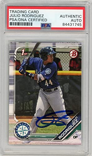 Julio Rodriguez 2019 Bowman Autographed Card #BP-33 - PSA/DNA - 757 Sports Collectibles