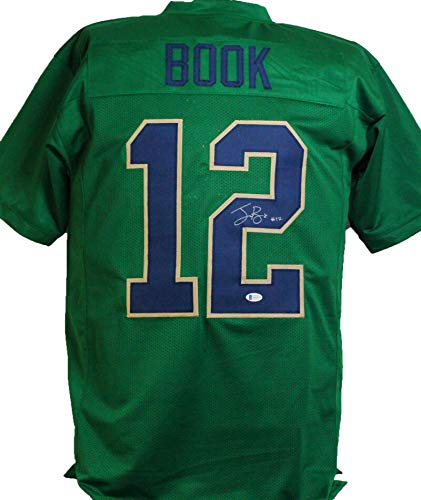 Ian Book Autographed Green College Style Jersey - Beckett W silver - 757 Sports Collectibles