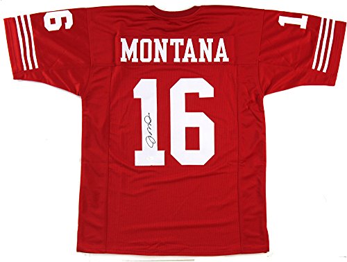 Joe Montana Autographed/Signed San Francisco 49ers Red Custom Jersey - 757 Sports Collectibles