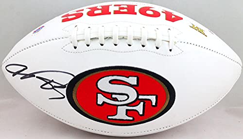 Vernon Davis Autographed SF 49ers Logo Football- Beckett W Black - 757 Sports Collectibles