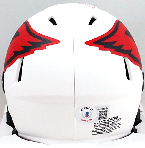 Kurt Warner Autographed Cardinals Lunar Speed Mini Helmet- Beckett W Red - 757 Sports Collectibles