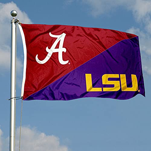 Alabama vs LSU House Divided 3x5 Flag Rivalry Banner - 757 Sports Collectibles