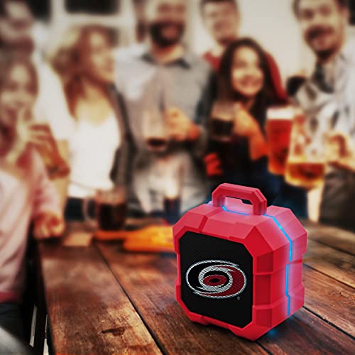 NHL Carolina Hurricanes ShockBox LED Wireless Bluetooth Speaker, Team Color - 757 Sports Collectibles