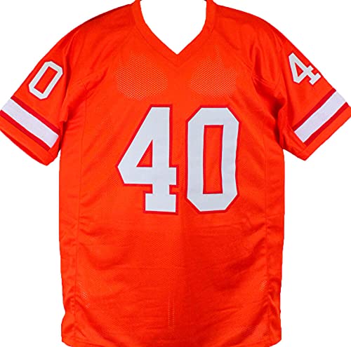 Mike Alstott Autographed Orange Pro Style Jersey - Beckett W Hologram Black 4 - 757 Sports Collectibles