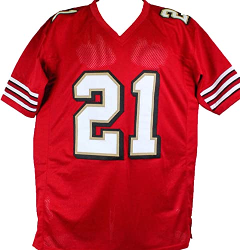 Frank Gore Autographed Red W/Black & Gold Pro Style Jersey-Beckett W Hologram Black - 757 Sports Collectibles