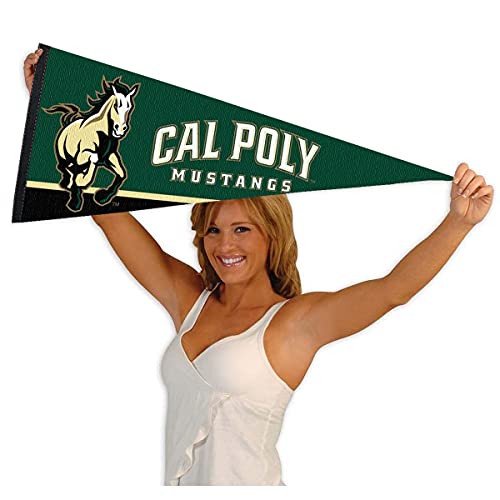 College Flags & Banners Co. Cal Poly Mustangs Pennant Full Size Felt - 757 Sports Collectibles