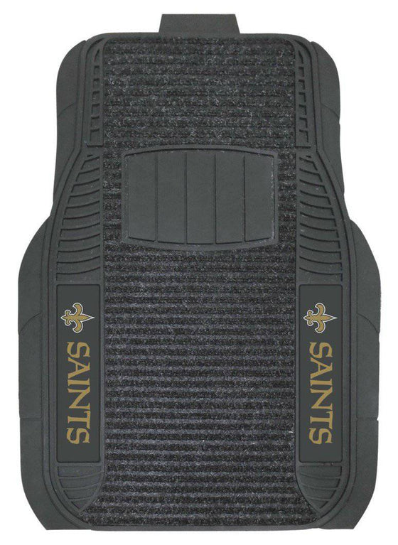 New Orleans Saints Car Mats Deluxe Set (CDG) - 757 Sports Collectibles