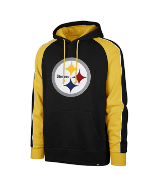 PITTSBURGH STEELERS JET BLACK MAIN EVENT HOOD MENS-2X