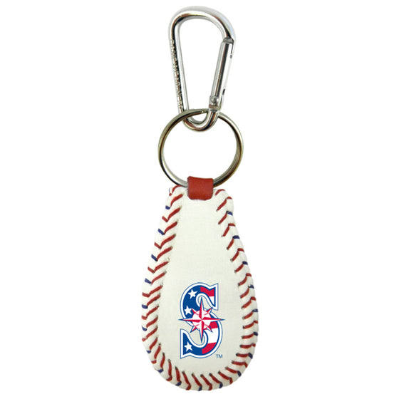 Seattle Mariners Keychain Classic Baseball Stars and Stripes CO