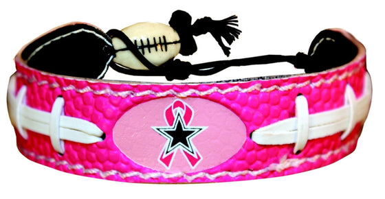 Dallas Cowboys Bracelet Breast Cancer Awareness Ribbon Pink Football CO - 757 Sports Collectibles