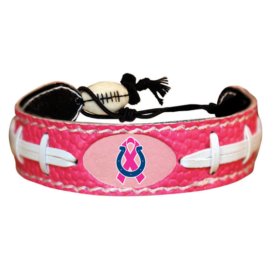 Indianapolis Colts Bracelet Pink Football Breast Cancer Awareness Ribbon CO - 757 Sports Collectibles