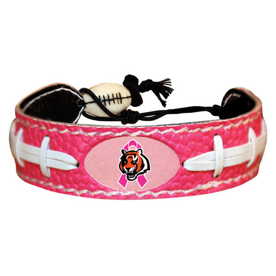 Cincinnati Bengals Bracelet Breast Cancer Awareness Ribbon Pink Football CO - 757 Sports Collectibles