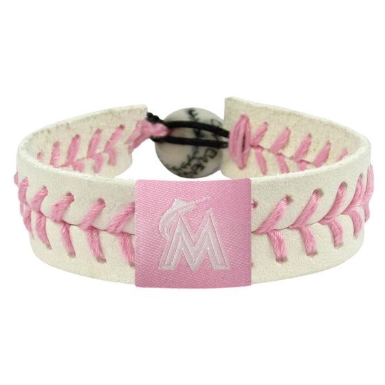 Miami Marlins Bracelet Baseball Pink CO - 757 Sports Collectibles