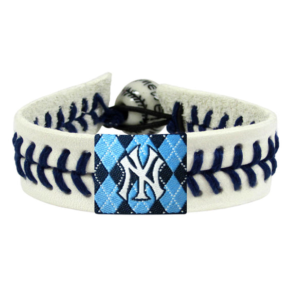 New York Yankees Bracelet Genuine Baseball Argyle CO - 757 Sports Collectibles