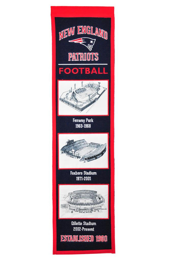 New England Patriots Stadium Evolution Banner