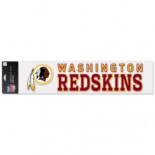 WASHINGTON REDSKINS PERFECT CUT DECALS 4" X 17"