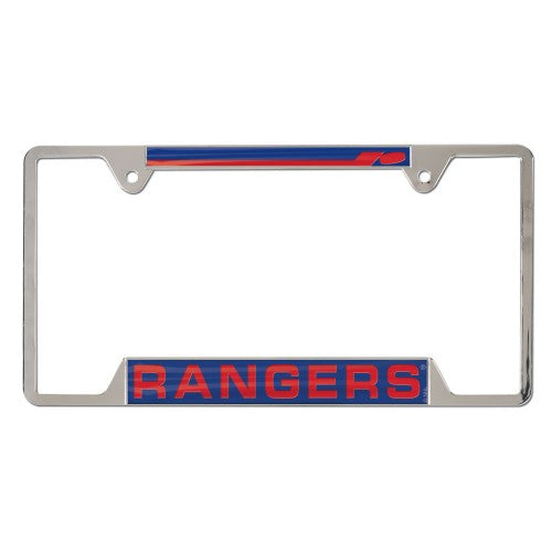 New York Rangers Laser-Cut Chrome License Plate Frame