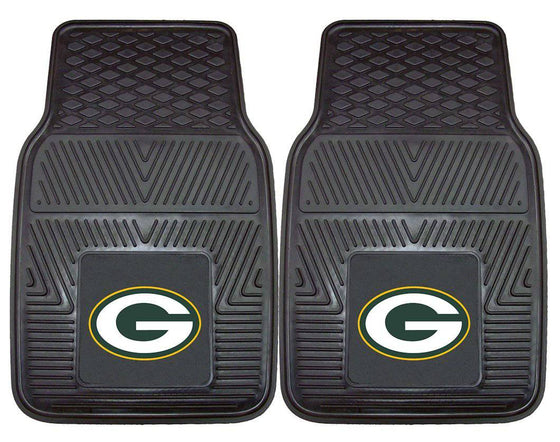 Green Bay Packers Car Mats Heavy Duty 2 Piece Vinyl (CDG) - 757 Sports Collectibles