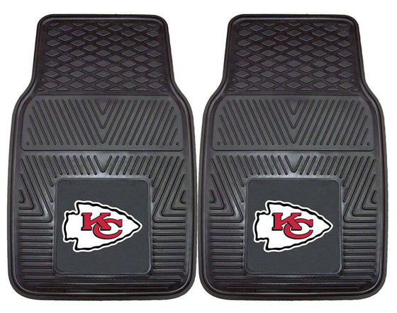 Kansas City Chiefs Car Mats Heavy Duty 2 Piece Vinyl (CDG) - 757 Sports Collectibles