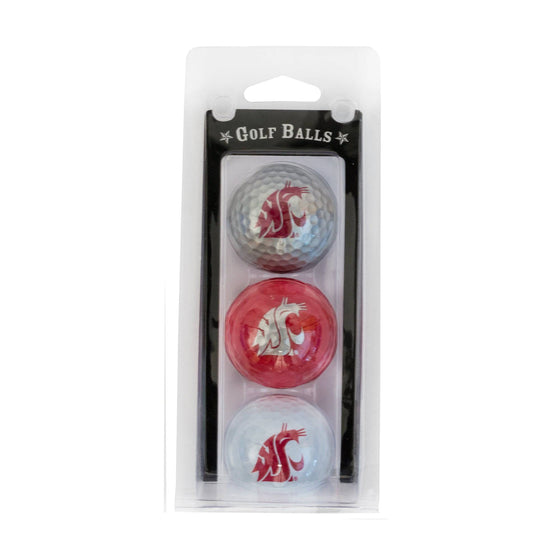 Washington State Cougars 3 Golf Ball Pack - 757 Sports Collectibles