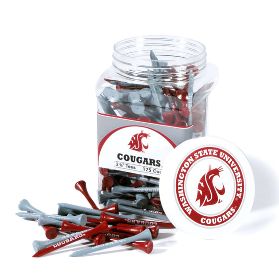 Washington State Cougars Jar Of 175 Golf Tees - 757 Sports Collectibles