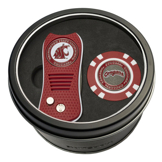 Washington State Cougars Tin Set - Switchfix, Golf Chip - 757 Sports Collectibles