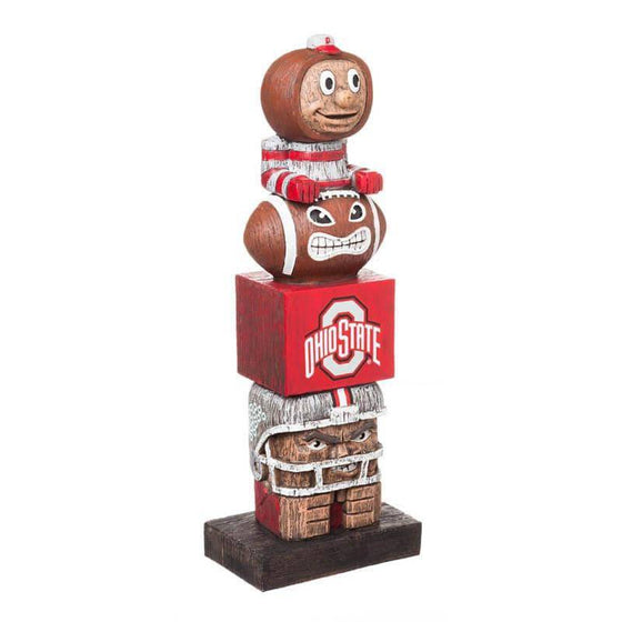 NCAA Ohio State Buckeyes Tiki Totem Pole Mascot Figurine Statues - 757 Sports Collectibles