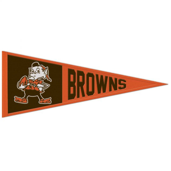 CLEVELAND BROWNS CLASSIC WOOL PENNANT 13" X 32"