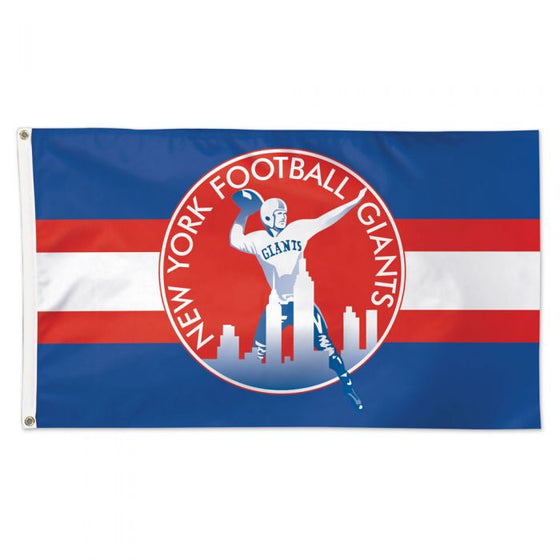 NEW YORK GIANTS / CLASSIC LOGO RETRO FLAG - DELUXE 3' X 5'