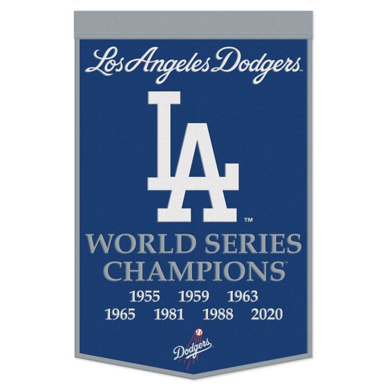 LOS ANGELES DODGERS WOOL BANNER 24" X 38" - 757 Sports Collectibles