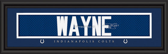 Indianapolis Colts Print 8x24 Signature Style Reggie Wayne