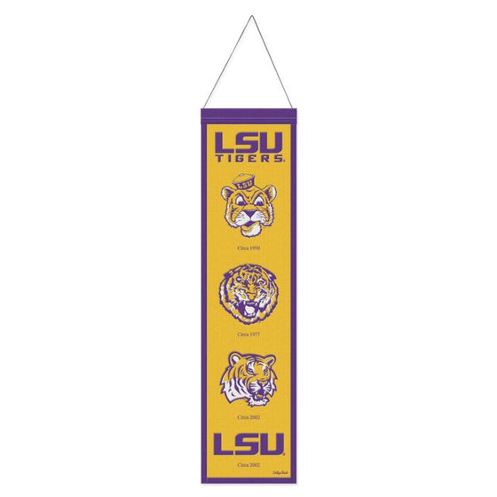 LSU Tigers Banner 8x32 Wool Heritage - 757 Sports Collectibles