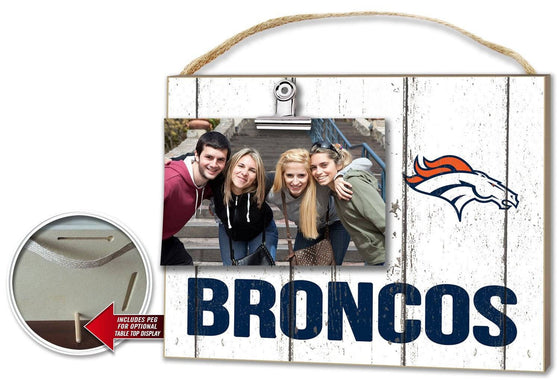 Denver Broncos Clip It Weathered Logo Photo Frame (CDG) - 757 Sports Collectibles