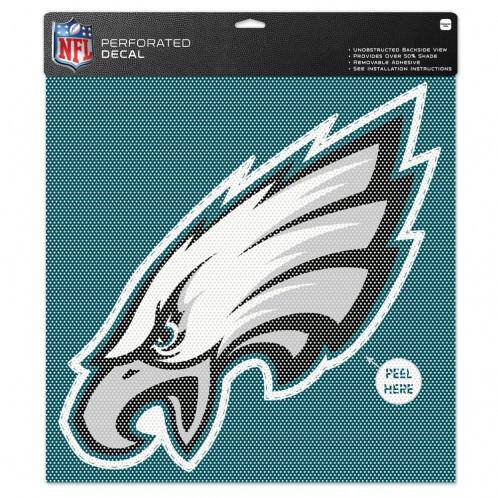 Philadelphia Eagles 17x17  Perforated Perfect Cut Vinyl Decal - 757 Sports Collectibles