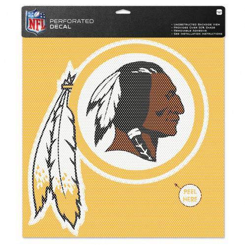 Washington Redskins 17x17  Perforated Perfect Cut Vinyl Decal - 757 Sports Collectibles